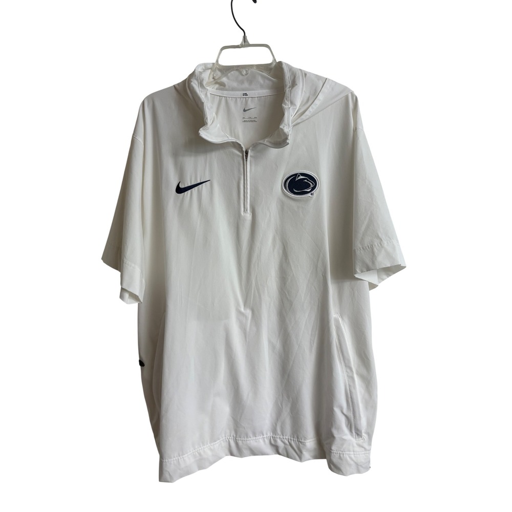 Nike Penn State Nittany Lions White Short Sleeve Hooded Windbreaker XXL Mens